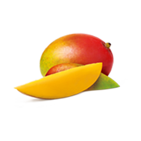 A whole Mango and slices of mango 